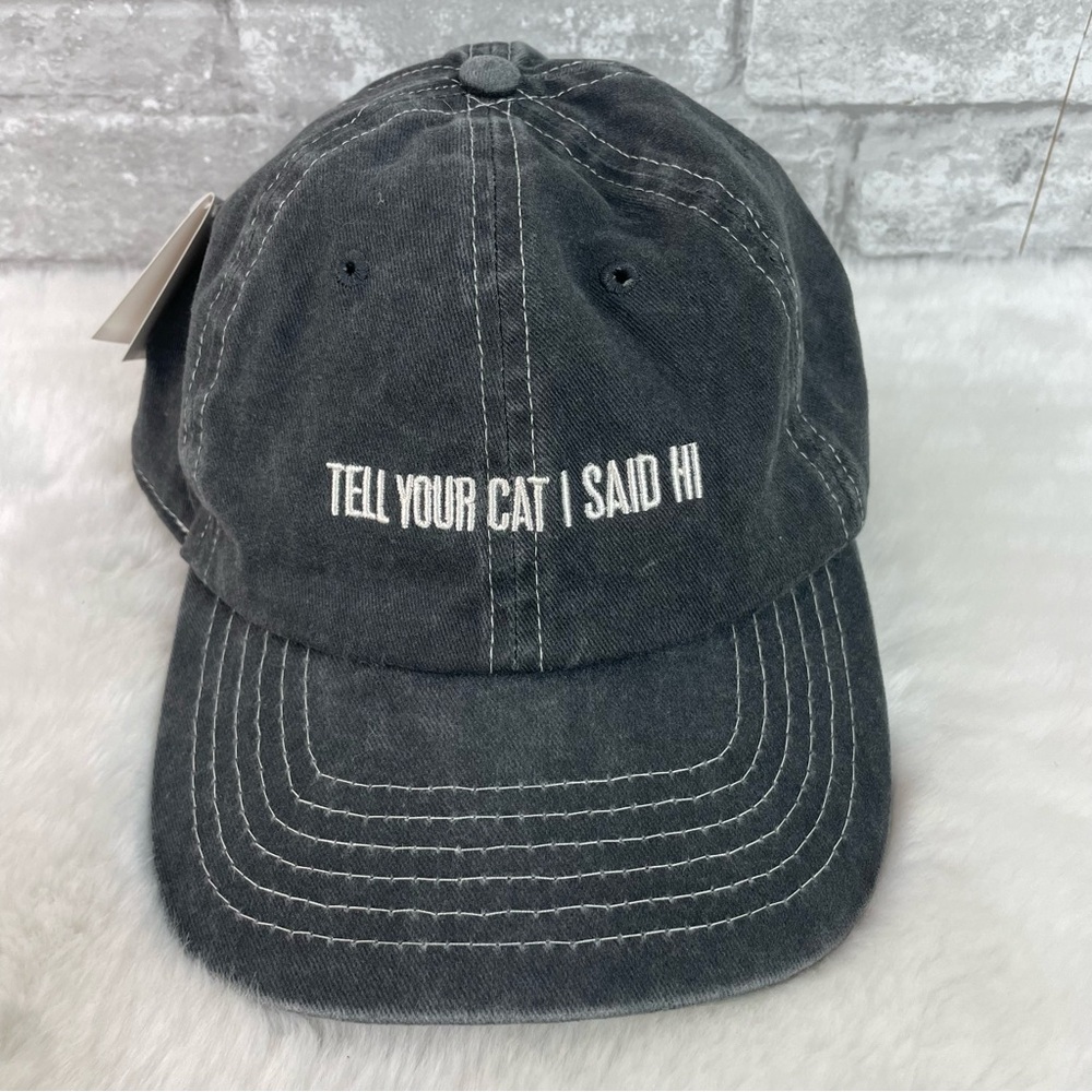 Gray Cat Lovers Cap NWT